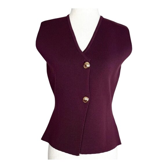 Zara Tops - Zara Basic Knit Gold Button Top